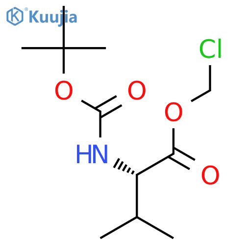 Chloromethyl (2S)-2-{(tert-butoxy)carbonylamino}-3-methylbutanoate structure