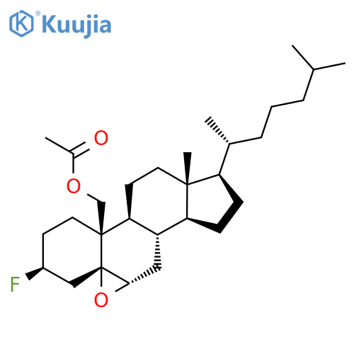 [(1S,2R,5S,7R,9S,11S,12S,15R,16R)-5-Fluoro-16-methyl-15-[(2R)-6-methylheptan-2-yl]-8-oxapentacyclo[9.7.0.02,7.07,9.012,16]octadecan-2-yl]methyl acetate structure