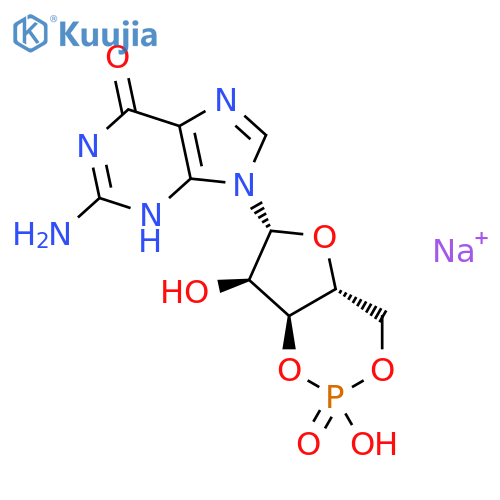 Guanosine,cyclic 3',5'-(hydrogen phosphate), sodium salt (1:?) structure