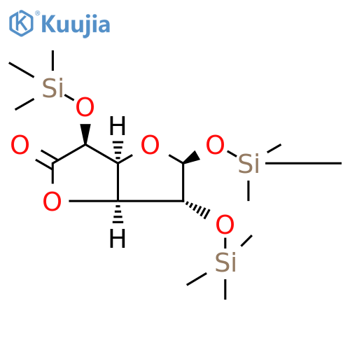 b-D-Glucofuranuronic acid,1,2,5-tris-O-(trimethylsilyl)-, g-lactone (9CI) structure