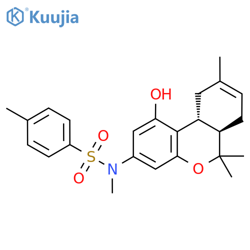 N-[(6Ar,10aR)-1-hydroxy-6,6,9-trimethyl-6a,7,10,10a-tetrahydrobenzo[c]chromen-3-yl]-N,4-dimethylbenzenesulfonamide structure