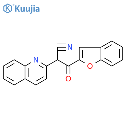 3-(1-benzofuran-2-yl)-3-oxo-2-(quinolin-2-yl)propanenitrile structure