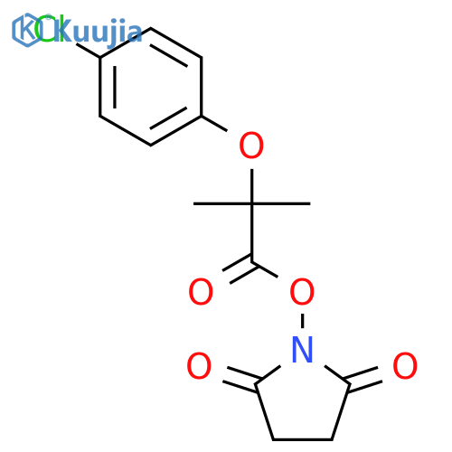 2,5-Pyrrolidinedione, 1-[2-(4-chlorophenoxy)-2-methyl-1-oxopropoxy]- structure