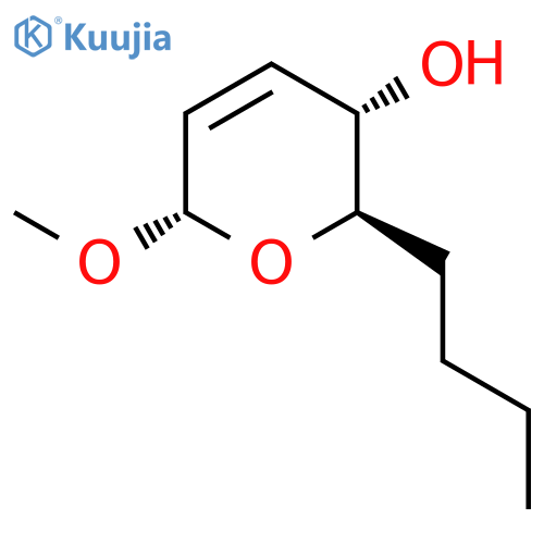 2H-Pyran-3-ol, 2-butyl-3,6-dihydro-6-methoxy-, (2R,3S,6S)- structure