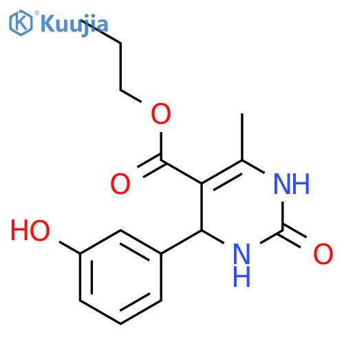 Propyl 4-(3-hydroxyphenyl)-6-methyl-2-oxo-3,4-dihydro-1H-pyrimidine-5-carboxylate structure