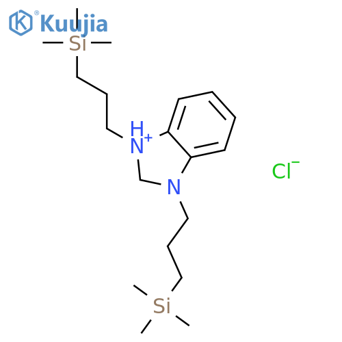1H-BENZIMIDAZOLIUM, 1,3-BIS[3-(TRIMETHYLSILYL)PROPYL]-, CHLORIDE structure