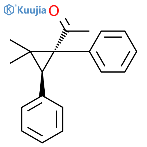 Ethanone, 1-[(1R,3S)-2,2-dimethyl-1,3-diphenylcyclopropyl]-, rel- structure