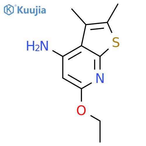 THIENO[2,3-B]PYRIDIN-4-AMINE, 6-ETHOXY-2,3-DIMETHYL- structure