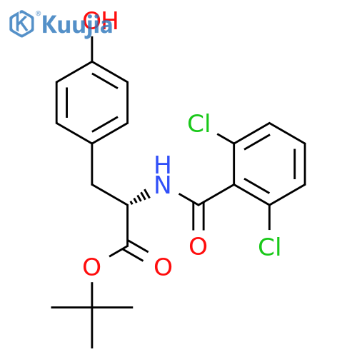 L-Tyrosine, N-(2,6-dichlorobenzoyl)-, 1,1-dimethylethyl ester structure