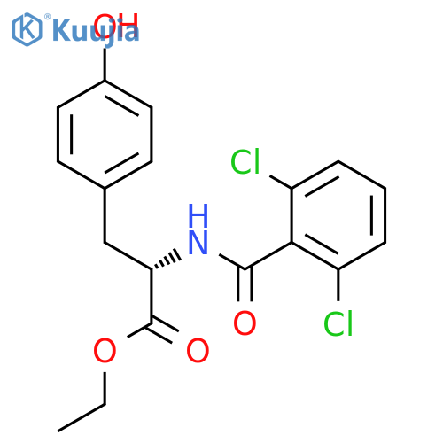 L-Tyrosine, N-(2,6-dichlorobenzoyl)-, ethyl ester structure