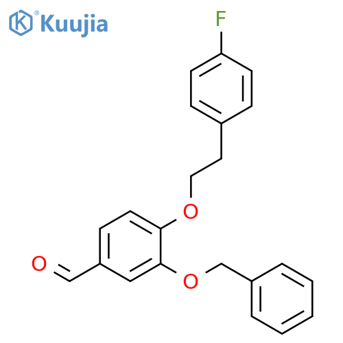 BENZALDEHYDE, 4-[2-(4-FLUOROPHENYL)ETHOXY]-3-(PHENYLMETHOXY)- structure