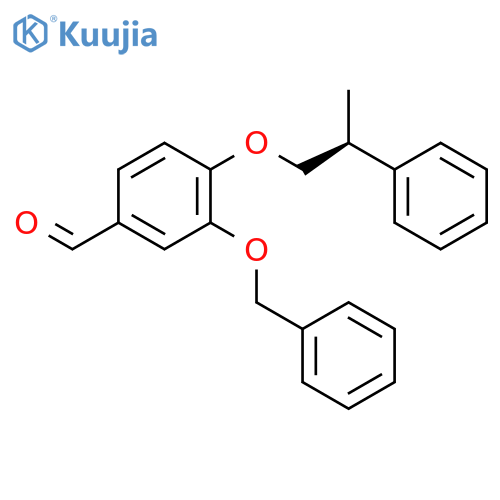 BENZALDEHYDE, 3-(PHENYLMETHOXY)-4-[(2S)-2-PHENYLPROPOXY]- structure