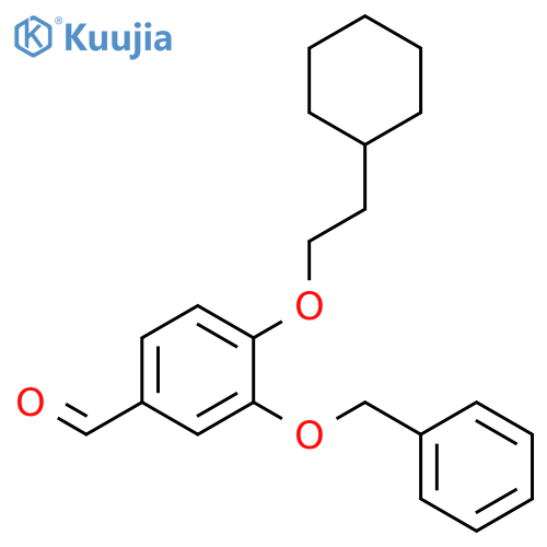 BENZALDEHYDE, 4-(2-CYCLOHEXYLETHOXY)-3-(PHENYLMETHOXY)- structure