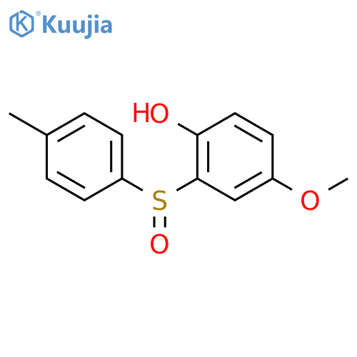 PHENOL, 4-METHOXY-2-[(4-METHYLPHENYL)SULFINYL]- structure