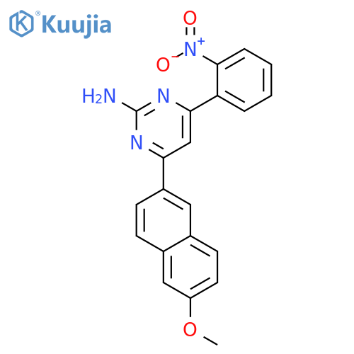 2-PYRIMIDINAMINE, 4-(6-METHOXY-2-NAPHTHALENYL)-6-(2-NITROPHENYL)- structure