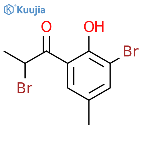 2-Bromo-1-(3-bromo-2-hydroxy-5-methylphenyl)propan-1-one structure
