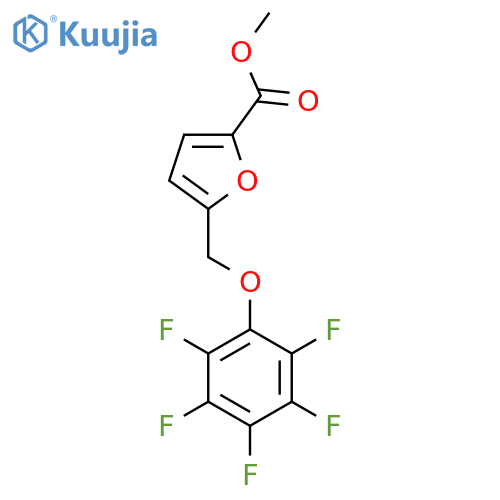 5-Pentafluorophenyloxymethyl-furan-2-carboxylic acid methyl ester structure
