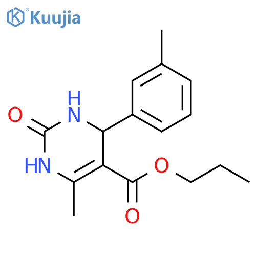 5-Pyrimidinecarboxylicacid,1,2,3,4-tetrahydro-6-methyl-4-(3-methylphenyl)-2-oxo-,propylester(9CI) structure