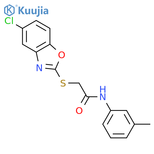 Acetamide, 2-[(5-chloro-2-benzoxazolyl)thio]-N-(3-methylphenyl)- structure