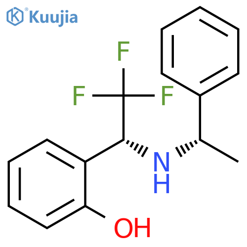 Phenol, 2-[(1R)-2,2,2-trifluoro-1-[[(1S)-1-phenylethyl]amino]ethyl]- structure