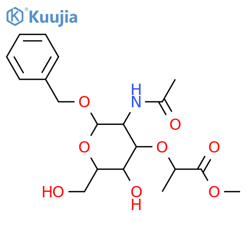 N-Acetyl-1-O-(phenylmethyl)-Alpha-muramic Acid Methyl Ester structure