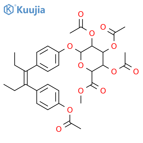 Acetyldiethylstilbestrol 2,3,4-Tri-O-acetyl-b-D-glucuronide Methyl Ester structure