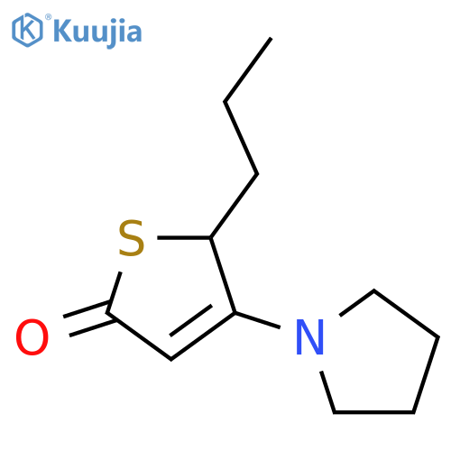 2(5H)-Thiophenone, 5-propyl-4-(1-pyrrolidinyl)- structure