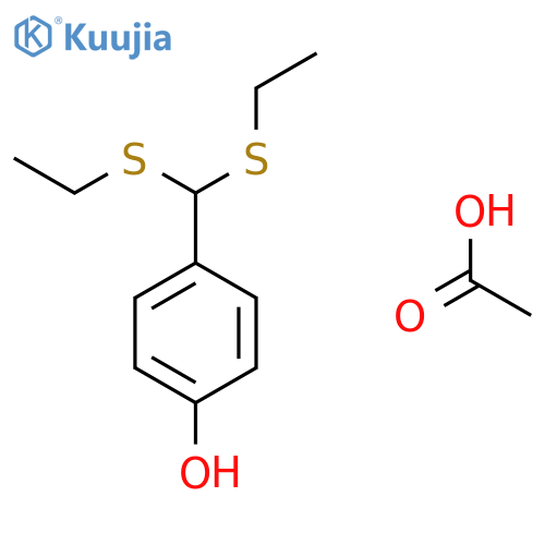 PHENOL, 4-[BIS(ETHYLTHIO)METHYL]-, ACETATE structure