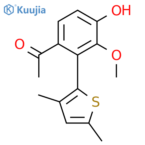 1-[2-(3,5-Dimethylthiophen-2-yl)-4-hydroxy-3-methoxyphenyl]ethan-1-one structure