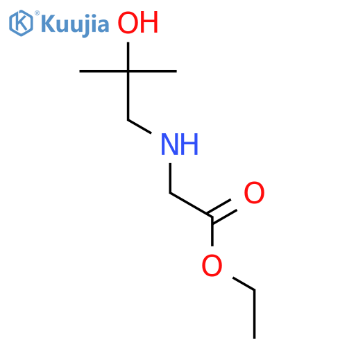 GLYCINE, N-(2-HYDROXY-2-METHYLPROPYL)-, ETHYL ESTER structure