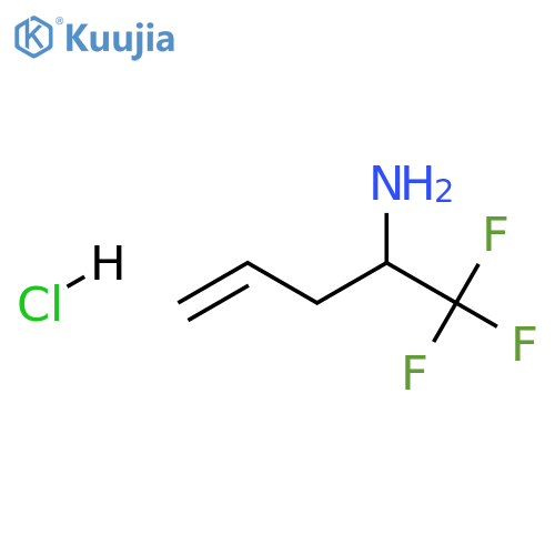 4-Penten-2-amine, 1,1,1-trifluoro-, hydrochloride structure