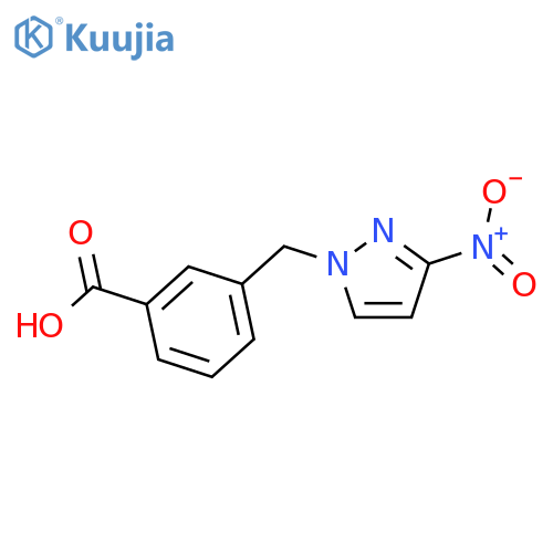 3-(3-nitro-1H-pyrazol-1-yl)methylbenzoic acid structure