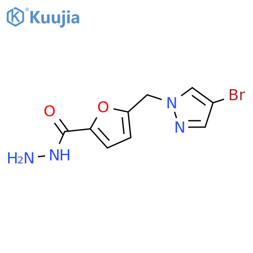 5-(4-Bromo-1H-pyrazol-1-yl)methyl-2-furohydrazide structure