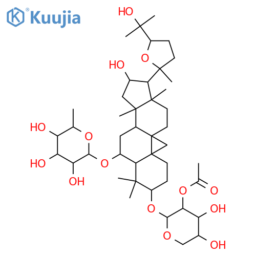 20,24-Epoxycycloartane-3,6,16,25-tetrol; (3β,6α,16β,20R,24S)-form, 3-O-(2-O-Acetyl-β-D-xylopyranoside), 6-O-α-L-rhamnopyranoside structure