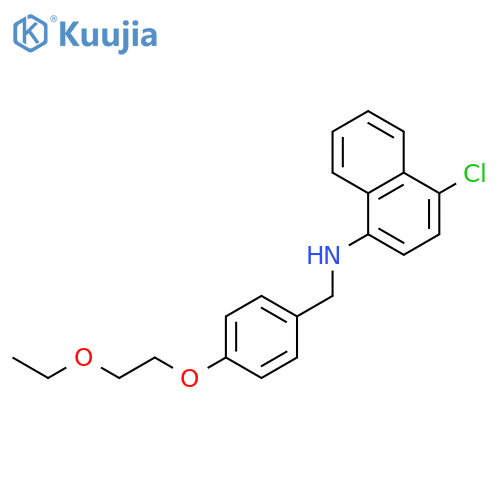 1-Naphthalenamine, 4-chloro-N-[[4-(2-ethoxyethoxy)phenyl]methyl]- structure
