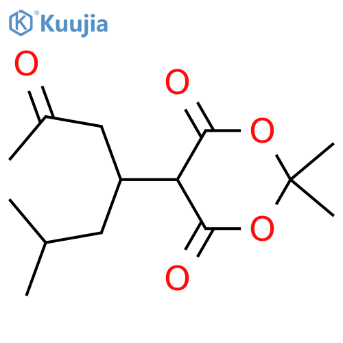 1,3-DIOXANE-4,6-DIONE, 2,2-DIMETHYL-5-[3-METHYL-1-(2-OXOPROPYL)BUTYL]- structure