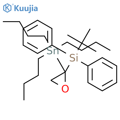 Silane, (1,1-dimethylethyl)diphenyl[2-(tributylstannyl)oxiranyl]- structure