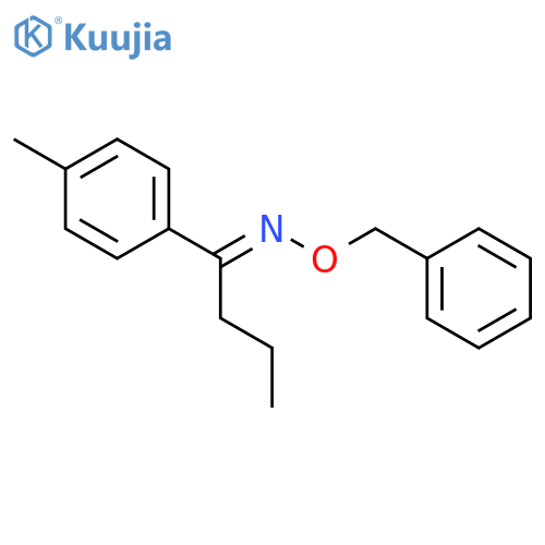 1-Butanone, 1-(4-methylphenyl)-, O-(phenylmethyl)oxime, (1E)- structure