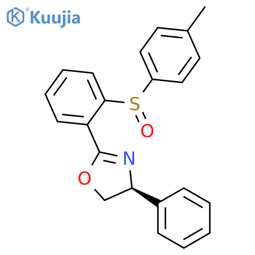 Oxazole, 4,5-dihydro-2-[2-[(S)-(4-methylphenyl)sulfinyl]phenyl]-4-phenyl-, (4S)- structure