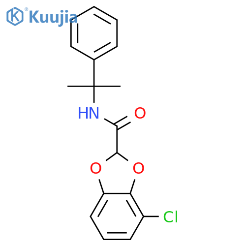 1,3-BENZODIOXOLE-2-CARBOXAMIDE, 4-CHLORO-N-(1-METHYL-1-PHENYLETHYL)- structure
