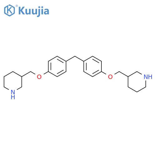 Piperidine, 3,3'-[methylenebis(4,1-phenyleneoxymethylene)]bis- structure