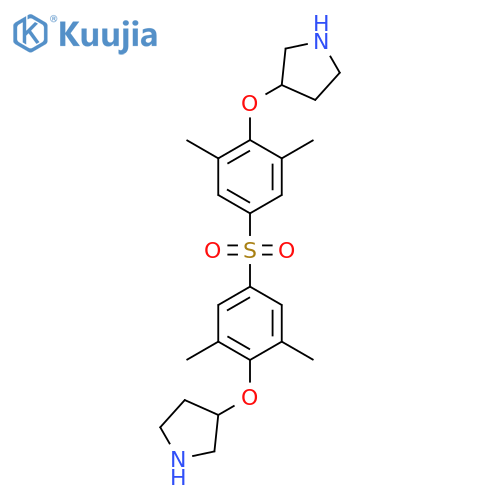 PYRROLIDINE, 3,3'-[SULFONYLBIS[(2,6-DIMETHYL-4,1-PHENYLENE)OXY]]BIS- structure