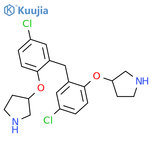 Pyrrolidine, 3,3'-[methylenebis[(4-chloro-2,1-phenylene)oxy]]bis- structure