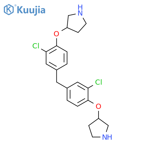 PYRROLIDINE, 3,3'-[METHYLENEBIS[(2-CHLORO-4,1-PHENYLENE)OXY]]BIS- structure