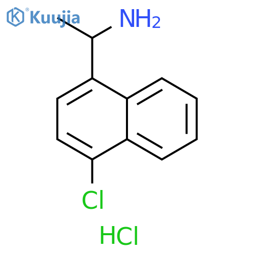 1-(4-chloronaphthalen-1-yl)ethan-1-amine hydrochloride structure