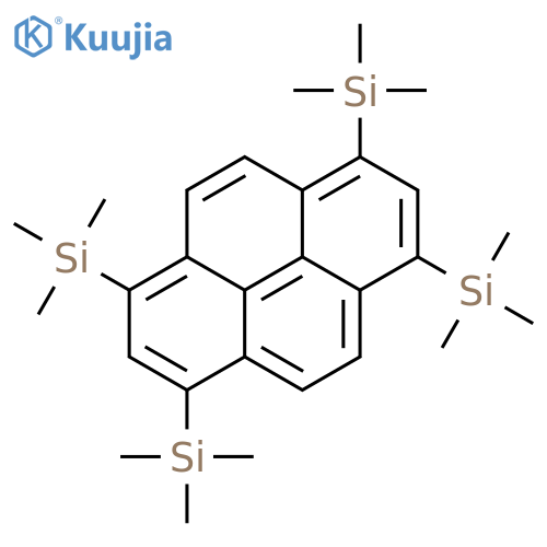 Silane, 1,3,6,8-pyrenetetrayltetrakis[trimethyl- structure