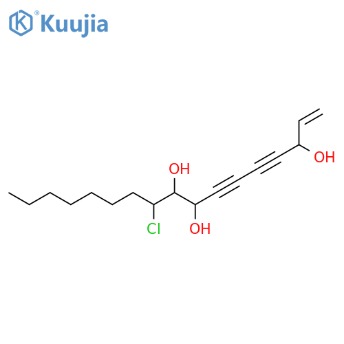 1-HEPTADECENE-4,6-DIYNE-3,8,9-TRIOL, 10-CHLORO-, (+)- structure