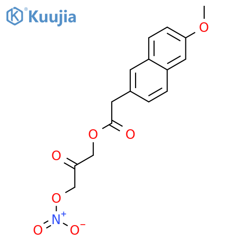 2-NAPHTHALENEACETIC ACID, 6-METHOXY-, 3-(NITROOXY)-2-OXOPROPYL ESTER structure