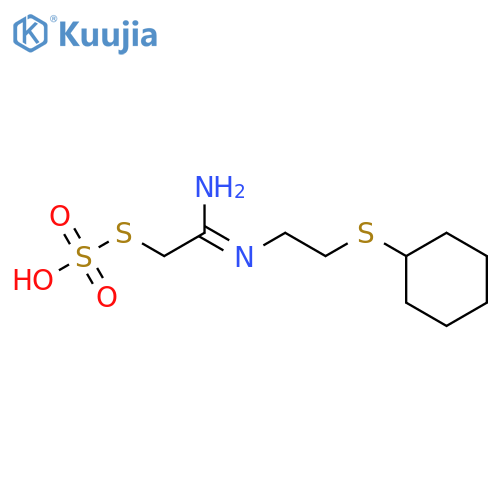 S-((N-(2-Cyclohexylthioethyl)amidino)methyl) hydrogen thiosulfate structure