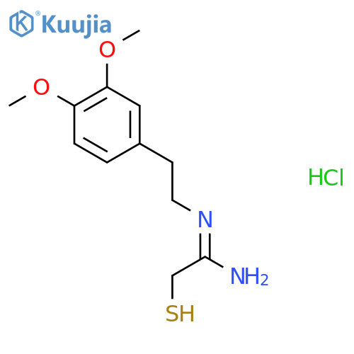 N'-[2-(3,4-Dimethoxyphenyl)ethyl]-2-sulfanylethanimidamide;hydrochloride structure